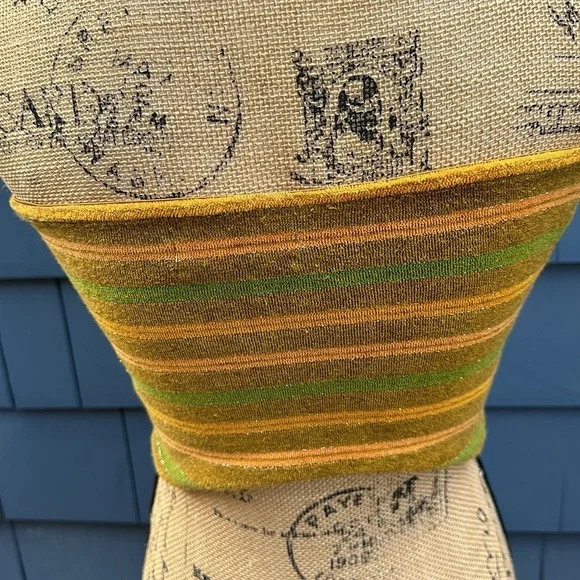 💚💛🤎Urban outfitters green orange bandeau bra medium stretch Terry cloth - Picture 3 of 5